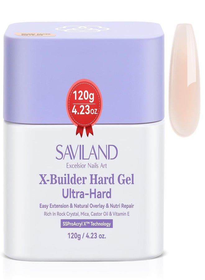 SAVILAND Extend Hard Gel for Nails: 120 g Large Capacity Builder Nail Gel Ultra Hard Sheer Nude 5-IN-1 Multifunctional Gel Nail Builder Base Strengthen Apex 30-Day Salon - Image 1